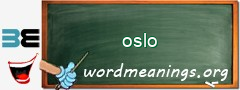 WordMeaning blackboard for oslo